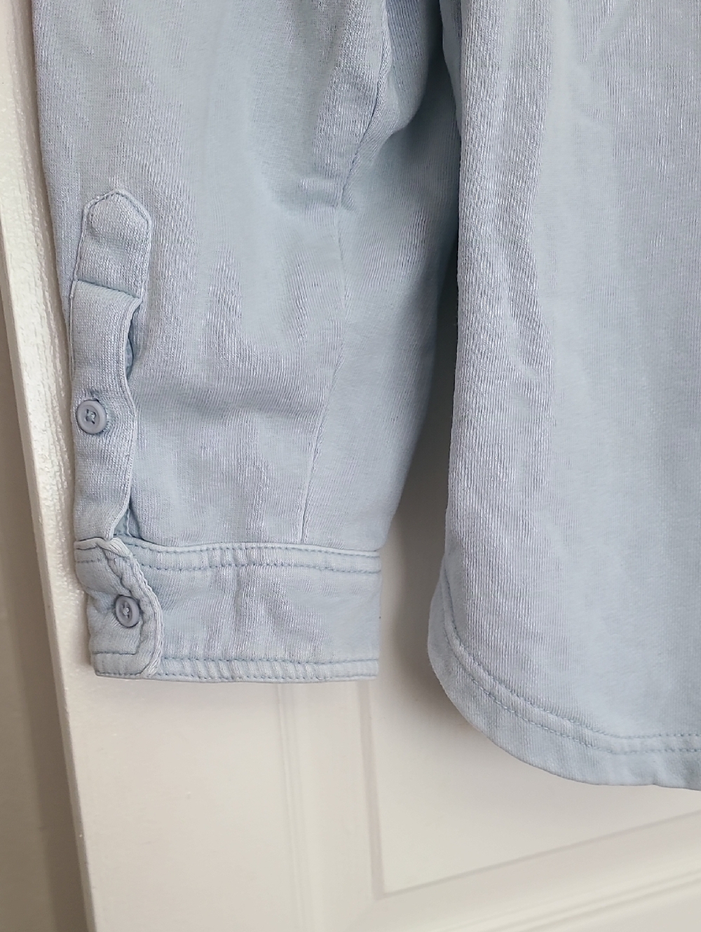 C&C Light Blue Button-Front Pocket Heavy Over Shirt - Picture 9 of 10